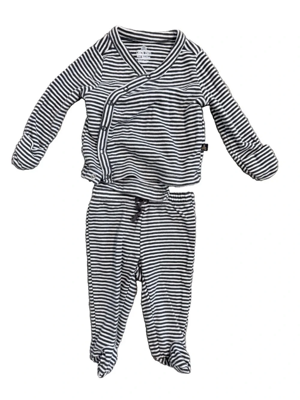 GAP Baby 0-3 Month Black & White  Striped Long sleeve & Pant Set, Unisex, EUC